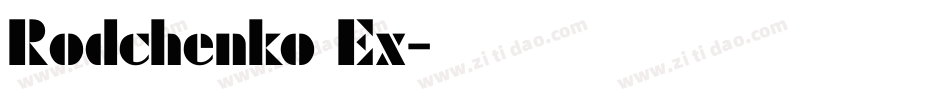 Rodchenko Ex字体转换